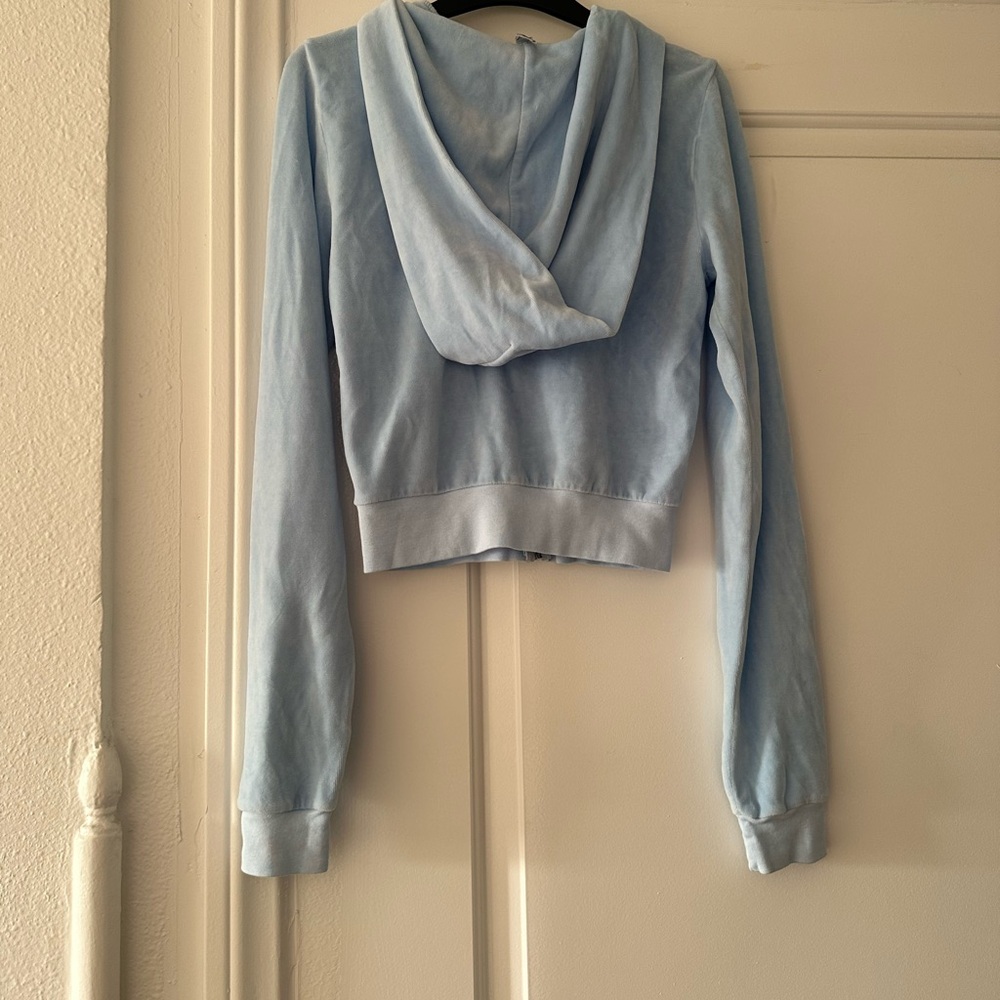 Los Angeles Apparel Velour Hoodie in Frost Medium - Picture 4 of 5